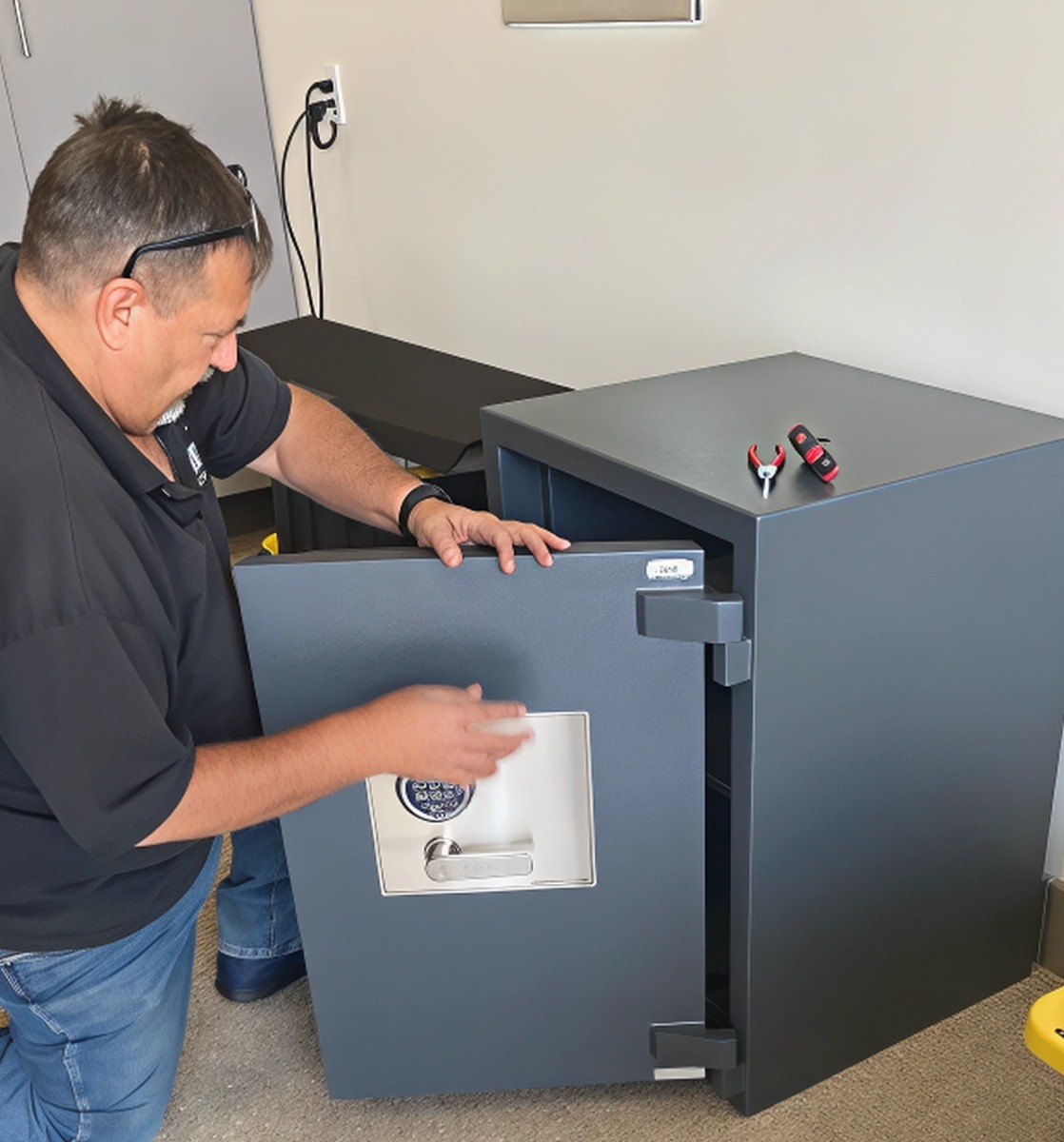 Preparing a safe for delivery in Phoenix.
